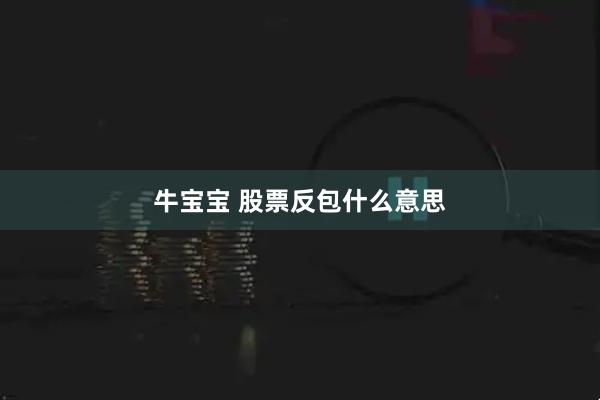 牛宝宝 股票反包什么意思