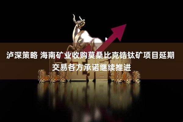 泸深策略 海南矿业收购莫桑比克锆钛矿项目延期 交易各方承诺继续推进